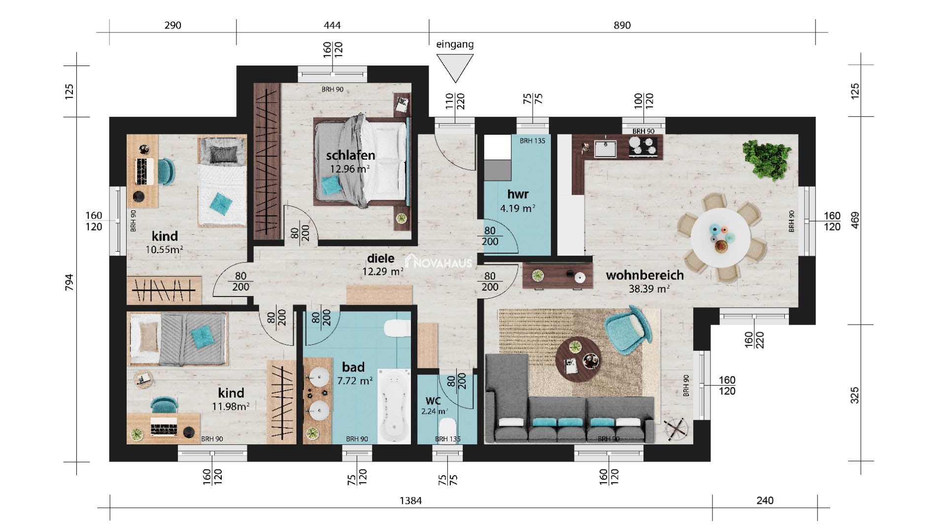 Nova Bungalow Aktionshaus Grundriss